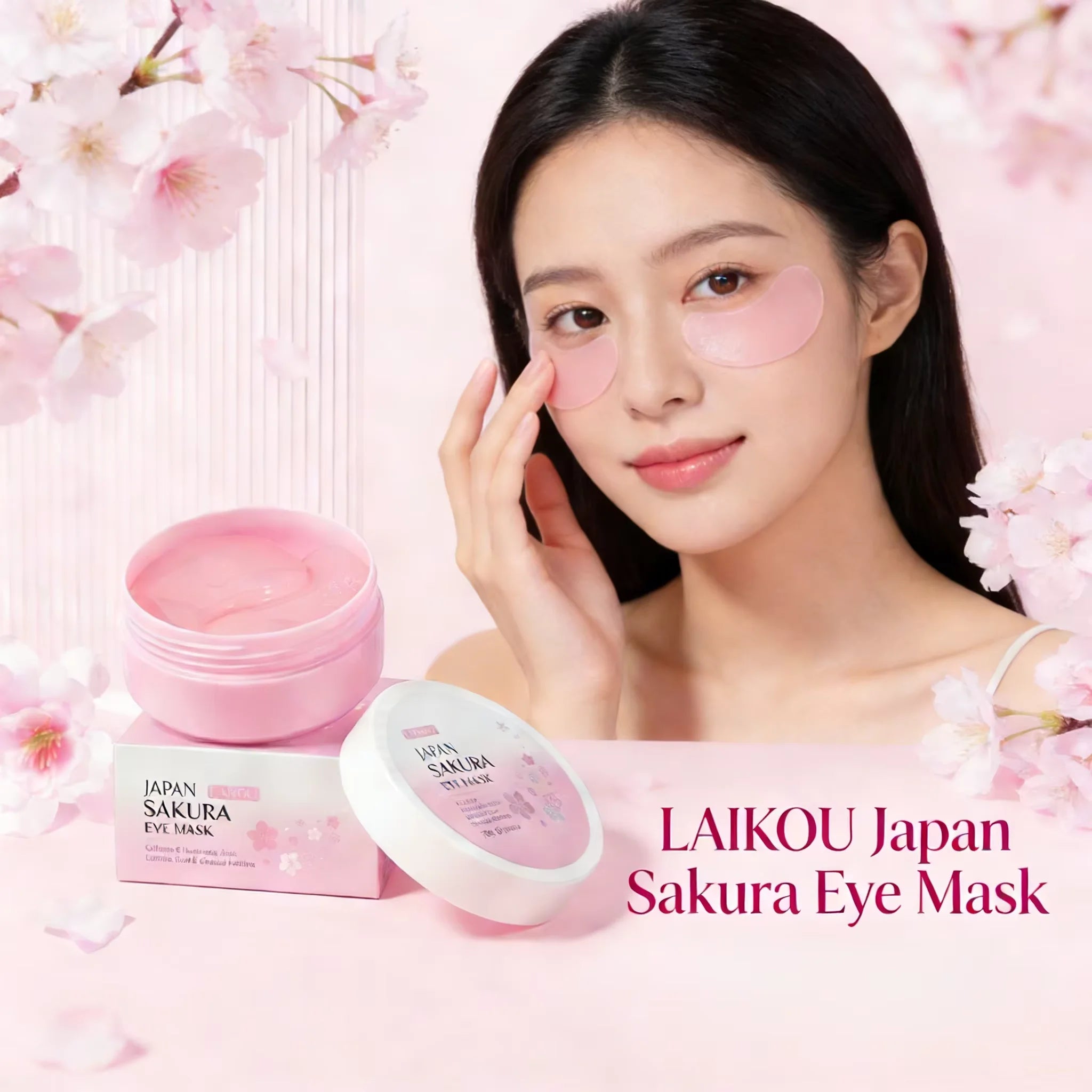 Japan Sakura or Snail Eye Mask Fade Dark Circles Hydrating Moisturizing Care Eyes Mask Face Care Product