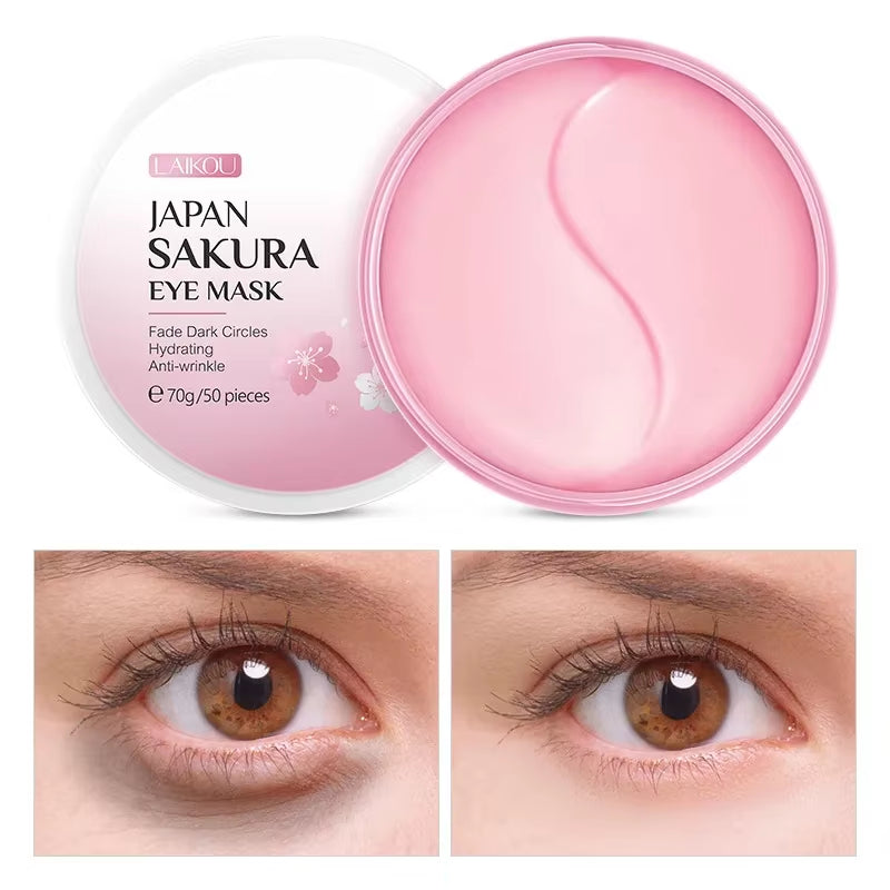Japan Sakura or Snail Eye Mask Fade Dark Circles Hydrating Moisturizing Care Eyes Mask Face Care Product