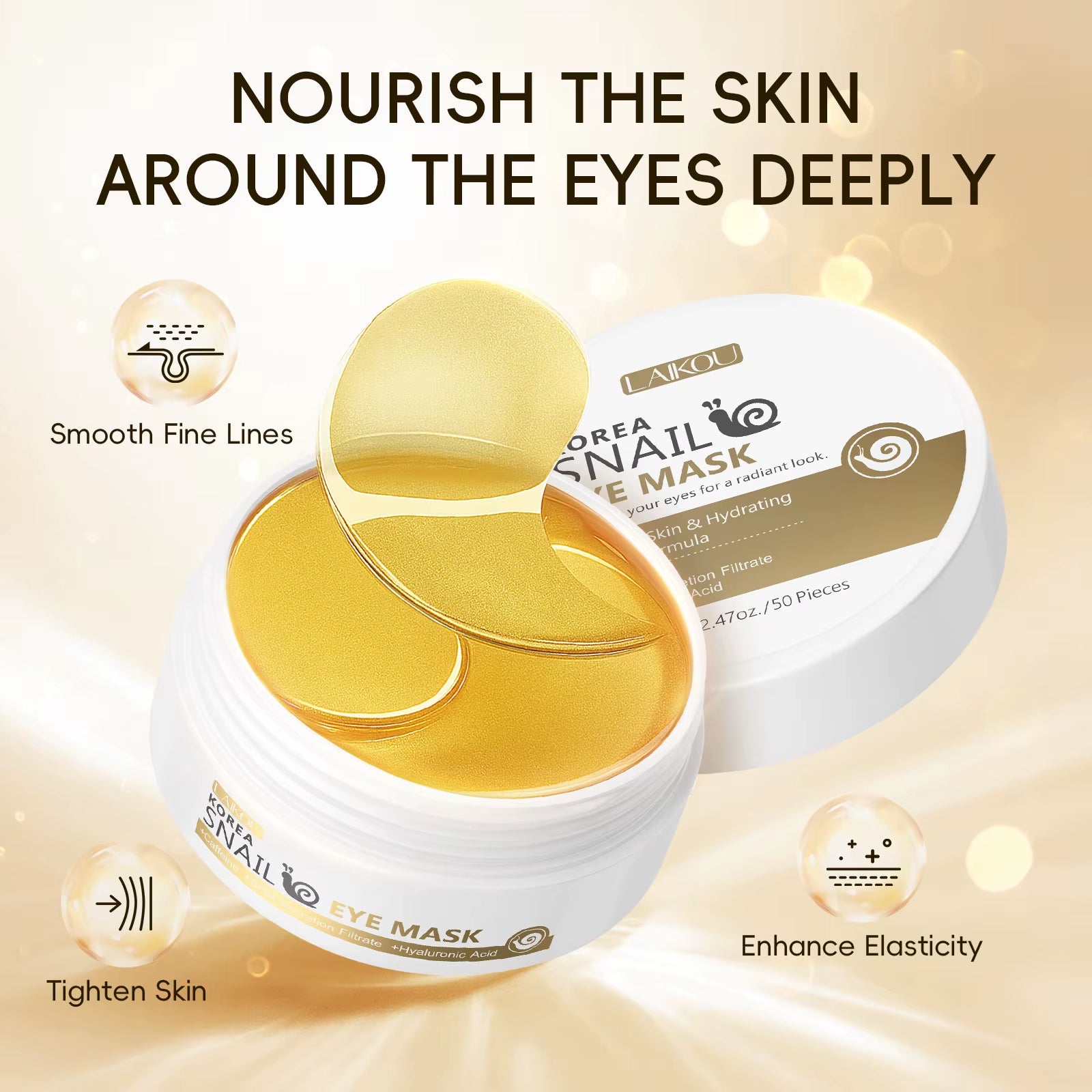 Japan Sakura or Snail Eye Mask Fade Dark Circles Hydrating Moisturizing Care Eyes Mask Face Care Product