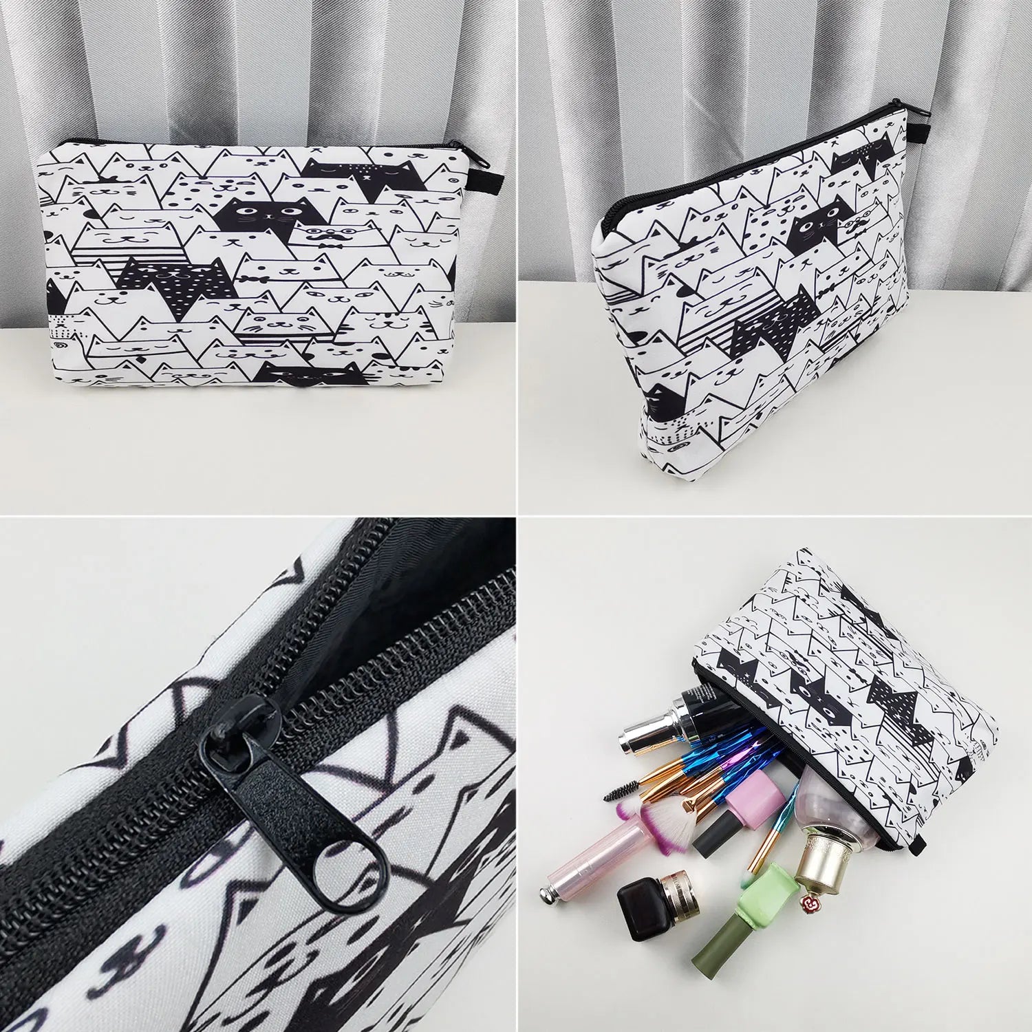 Landscape Painting Makeup Bag Polyester Cosmetic Bag Women'S Necessaire Pouch with Zipper Shaver Kit Bags Luxury Man Travel Bag