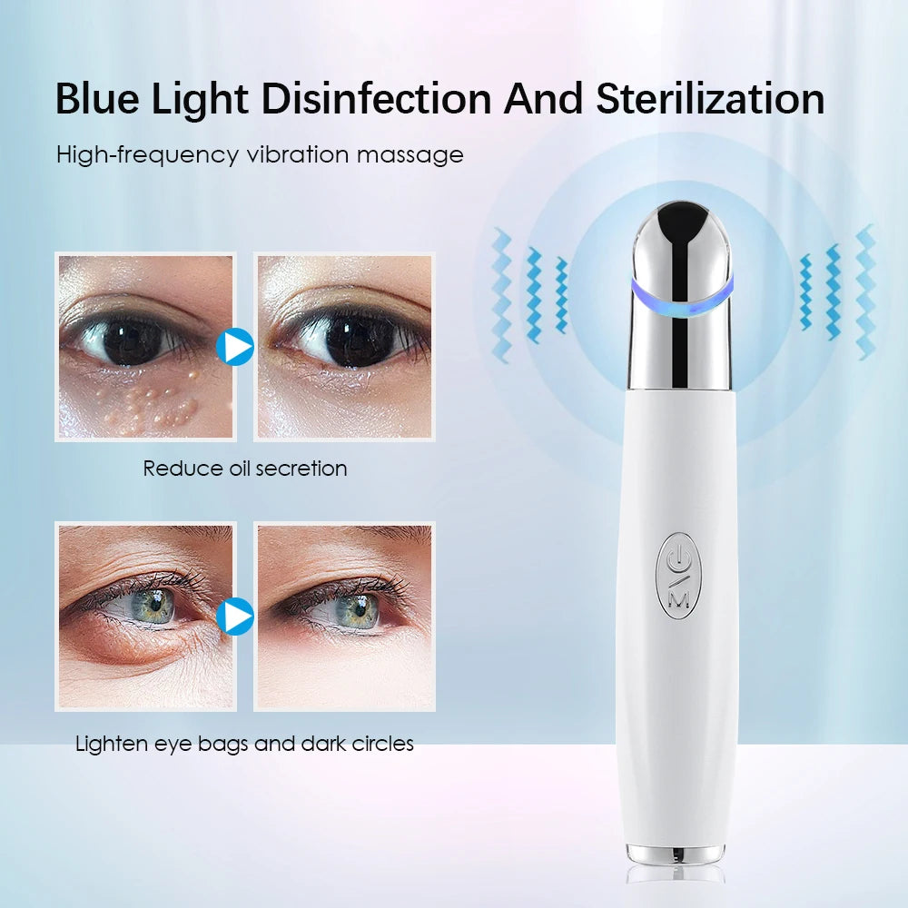 IPL Eye Massage Beauty Device Lighten Dark Circles Anti-Wrinkle 3 Color LED Photon Therapy Heated Vibrator Electric Eye Massager