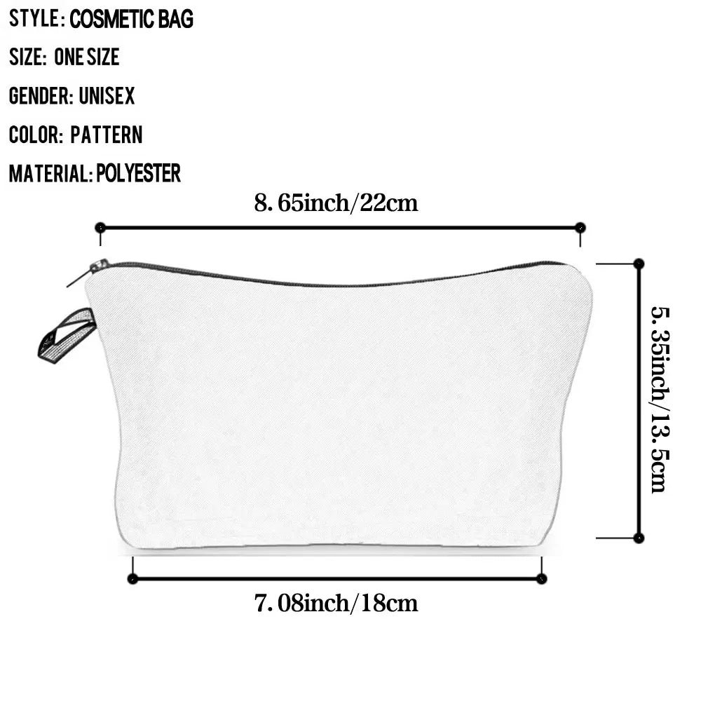 Landscape Painting Makeup Bag Polyester Cosmetic Bag Women'S Necessaire Pouch with Zipper Shaver Kit Bags Luxury Man Travel Bag