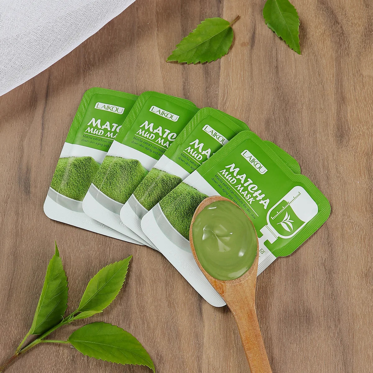 5Pcs Mud Mask Clay Mask Sakura Matcha Eggplant Tea Tree Mung Bean Oil-Control Deep Cleansing Repairing Facial Skin Care