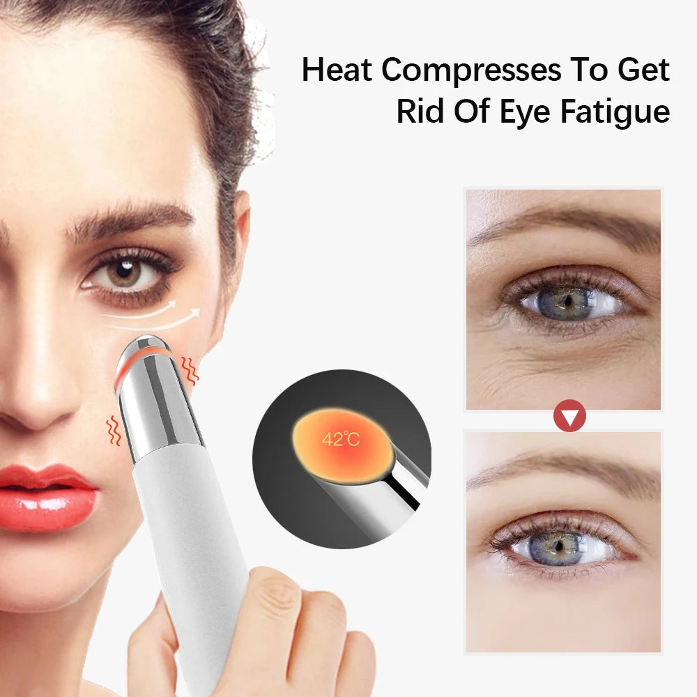 IPL Eye Massage Beauty Device Lighten Dark Circles Anti-Wrinkle 3 Color LED Photon Therapy Heated Vibrator Electric Eye Massager