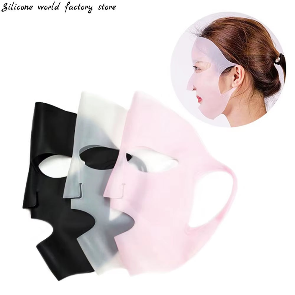 Silicone World Silicone Face Mask Reusable Moisturizing Lifting Firming anti Wrinkle Face Firming Gel Sheet Mask Skin Care